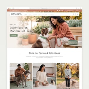 Pet Care Shopify website template | E-Commerce WordPress Website Development | SEO - Optimized | Shopify themes | Website Redesign