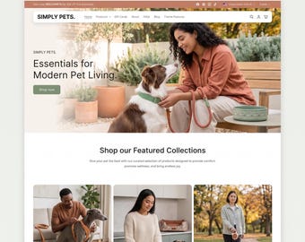 Pet Care Shopify website template | E-Commerce WordPress Website Development | SEO - Optimized | Shopify themes | Website Redesign