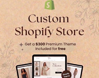 Custom Shopify Theme Design, Responsive Website, Shopify Theme Included Free | Shopify Website | Fashion Boutique | Lifetime Support
