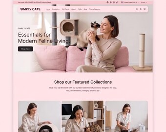 Pet Supplies Shopify website template | E-Commerce WordPress Website Development | SEO - Optimized | Shopify themes | Website Redesign