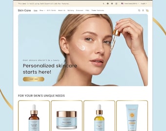 Skincare Beauty Shopify Store Setup In 24H | Conversion-optimized Cosmetic Theme Included | Custom Website Development Service template
