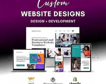 Custom Shopify Website Design Service | Business Website Development | SEO Optimized | WordPress Website Development Modern Custom Websites