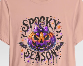Spooky Season Pumpkin Tee | Halloween Jack-O'-Lantern Shirt