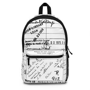 Sac à dos vintage pour carte de bibliothèque | Motif rétro pour emprunt de livres