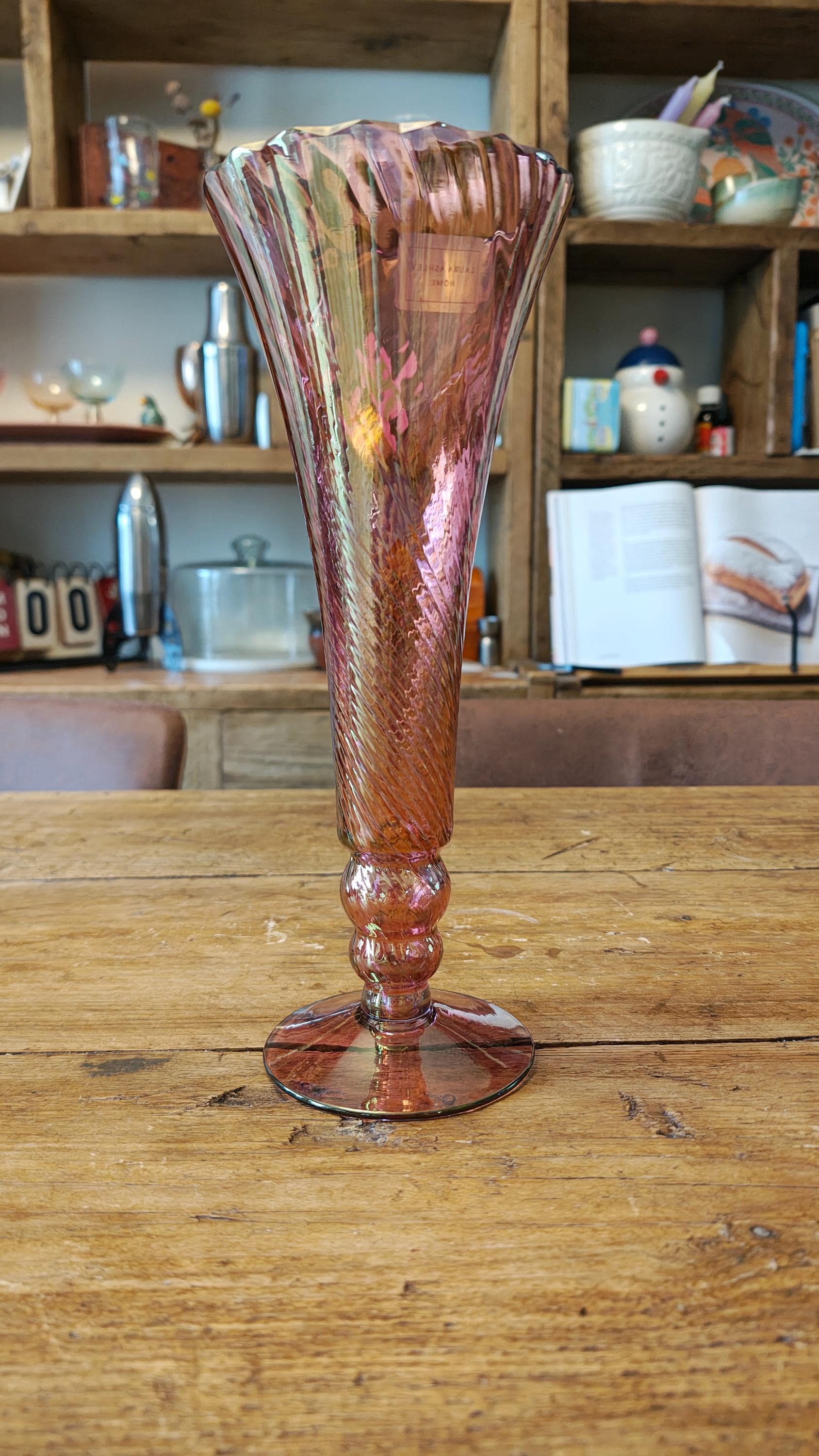 Laura Ashley Glass Vase - Etsy