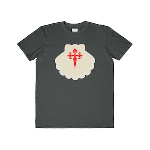 Vintage Camino Tee, Scallop Shell,  The Journey is the Destination, Retro Hiking Tee for Men & Women, Camino de Santiago, Cross of St James