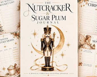 The Nutcracker Christmas Planner, Printable Holiday Journal, Sugar Plum Christmas Organizer, Winter Wonderland Planner PDF