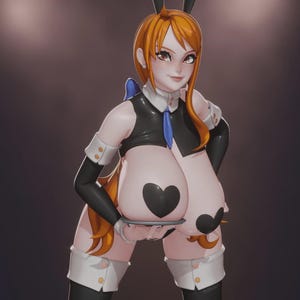 Bunny Girl 3D Model STL File: Anime Figurine (Digital Download)