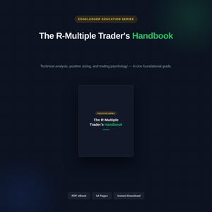 R-Multiple Trader's Handbook PDF eBook, Technical Analysis Risk Management Trading Psychology Guide, Crypto Forex