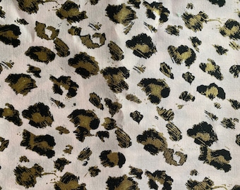 Pale Pink metallic Gold Leopard Print Reusable cloth washable Face Masks