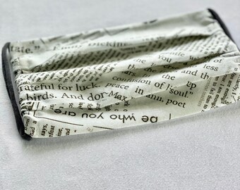 Newsprint Reusable cloth washable Face Masks