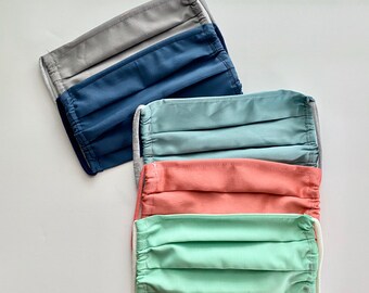 Solid Color Reusable cloth washable Face Masks