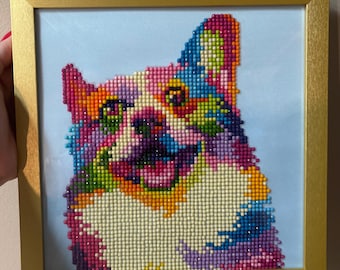 Colorful Corgi - Completed Diamond Painting