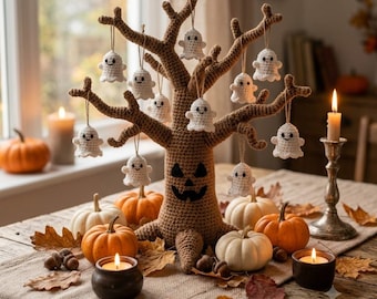 Crochet Halloween Tree Pattern | Mini Ghost Amigurumi Pattern PDF