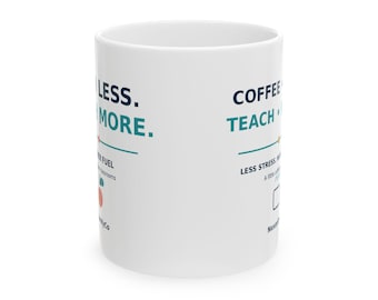 Coffee First Teach Later Mug | Teacher Quote Ceramic Cup