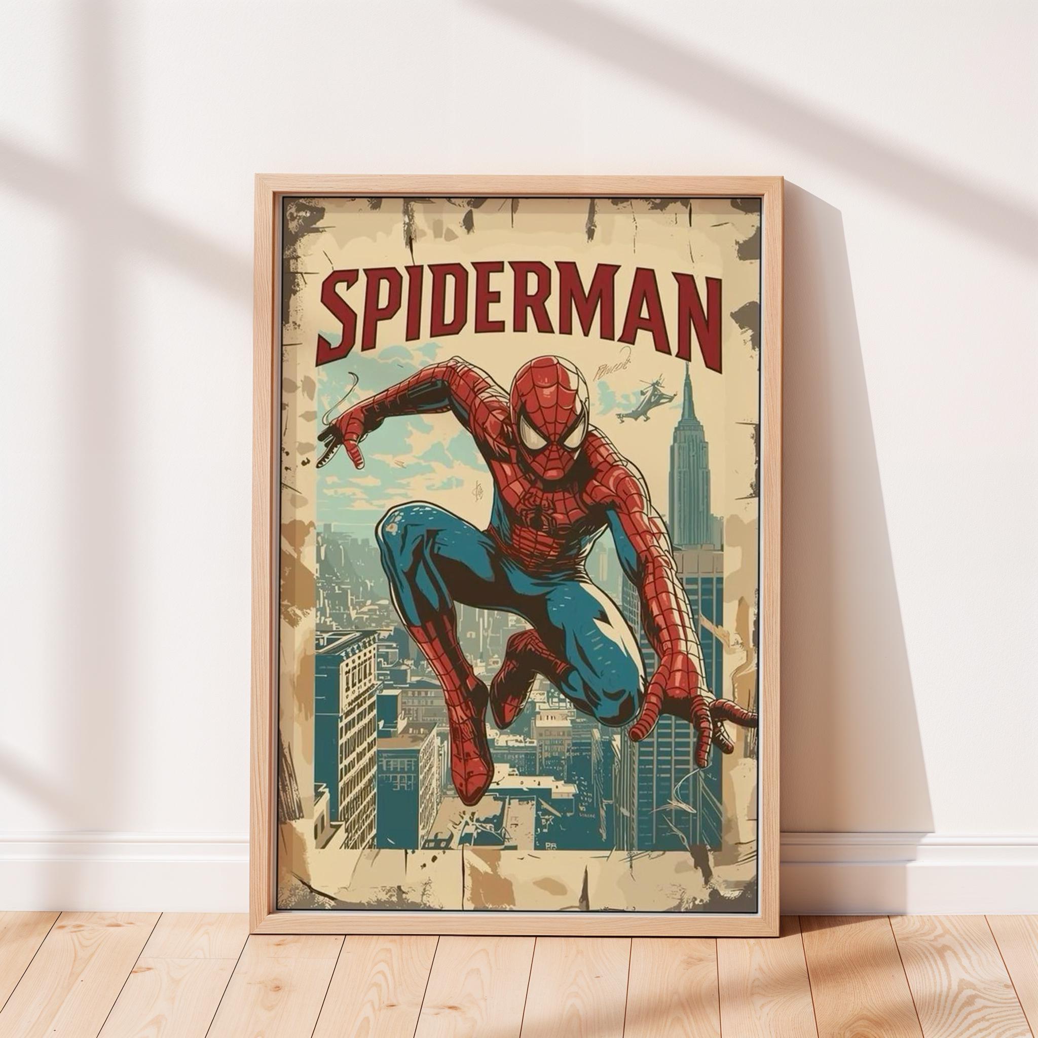 Vintage Spiderman Comic Wall Decor - Etsy