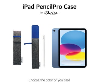 Apple PencilPro, iPad Pencil Pro Case, Apple iPad Pencil Pro Case- Choose the Inner and Outer color- Charcoal Grey & Royal Blue
