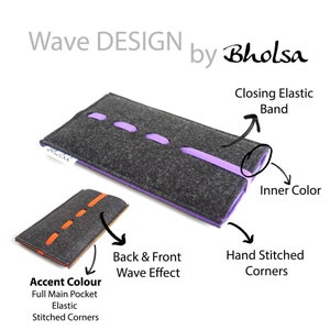 Custom Case Filzhülle | Passend für Google Pixel | Google Pixel - Wellendesign - Graffiti Schwarz