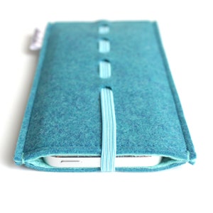 Schutzhülle aus Filz für Google Pixel 9, Pixel 9 Pro, Pixel 9 Pro XL, Pixel 9 Pro Fold, mit Wellendesign - Teal Blau