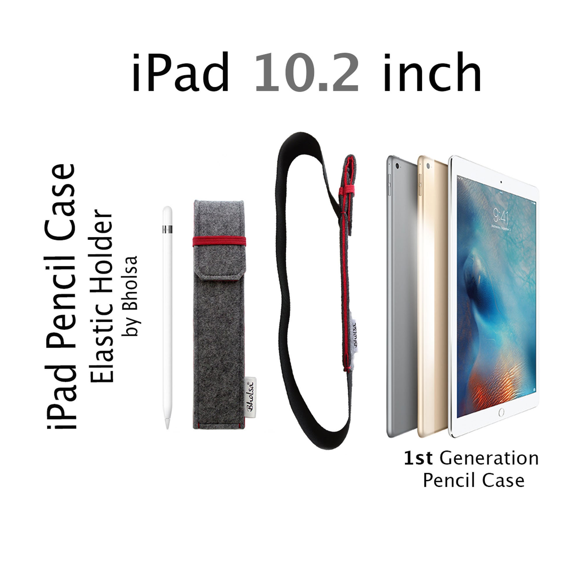 10.2 inch ipad case with apple pencil holder