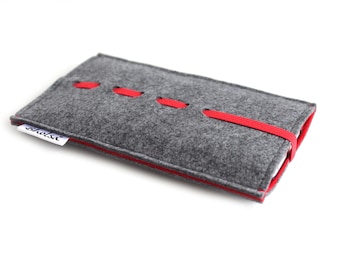Xiaomi 14 | Xiaomi 14T Pro | Case Felt sleeve Padded and Protective Cover for Xiaomi 14 |Xiaomi 14T Pro - Wave Design-  Charcoal Grey