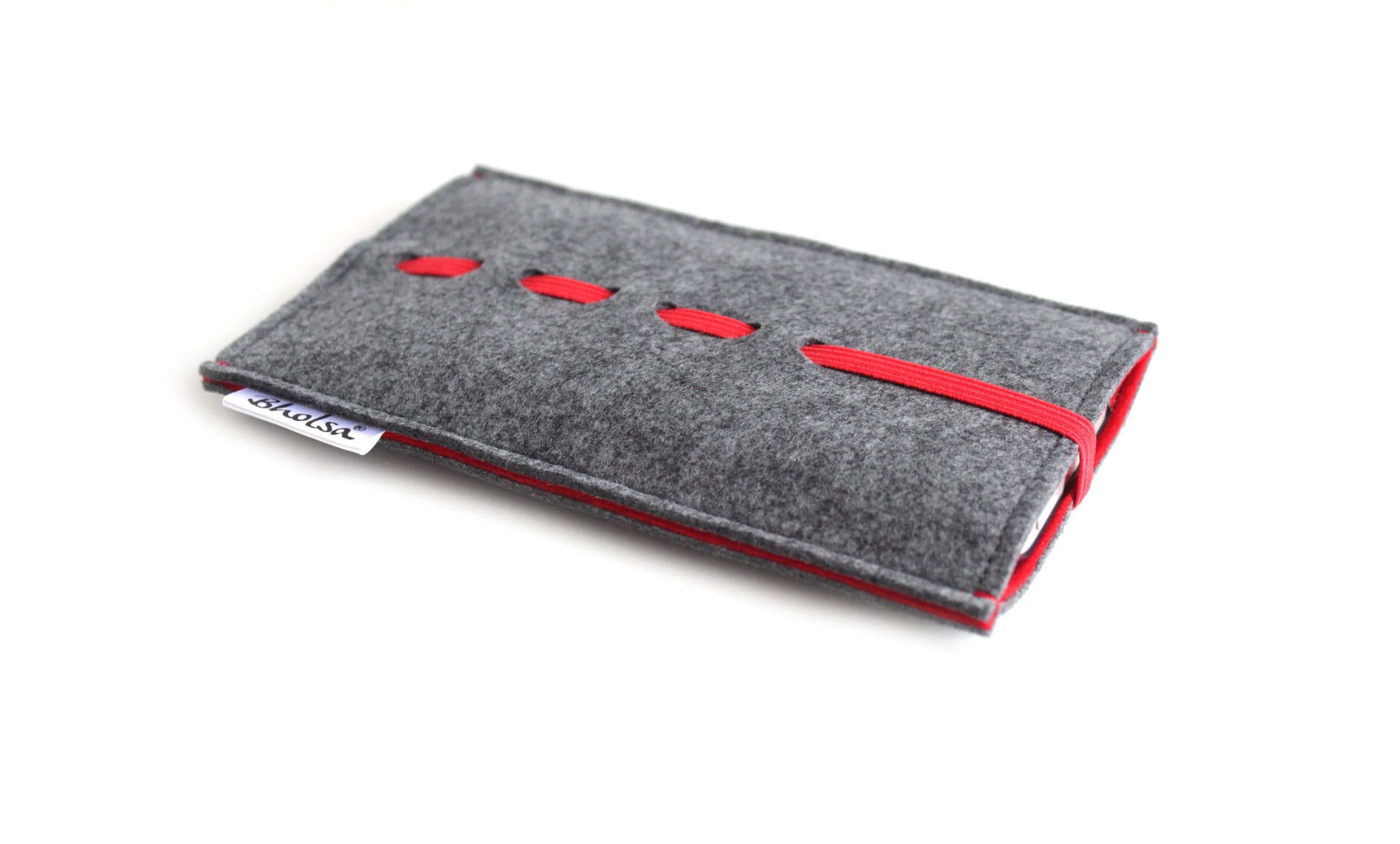 Xiaomi 14 / Xiaomi 14T Pro / Funda de fieltro acolchada y protectora para Xiaomi 14 / Xiaomi 14T Pro - Diseño de ondas - Gris carbón