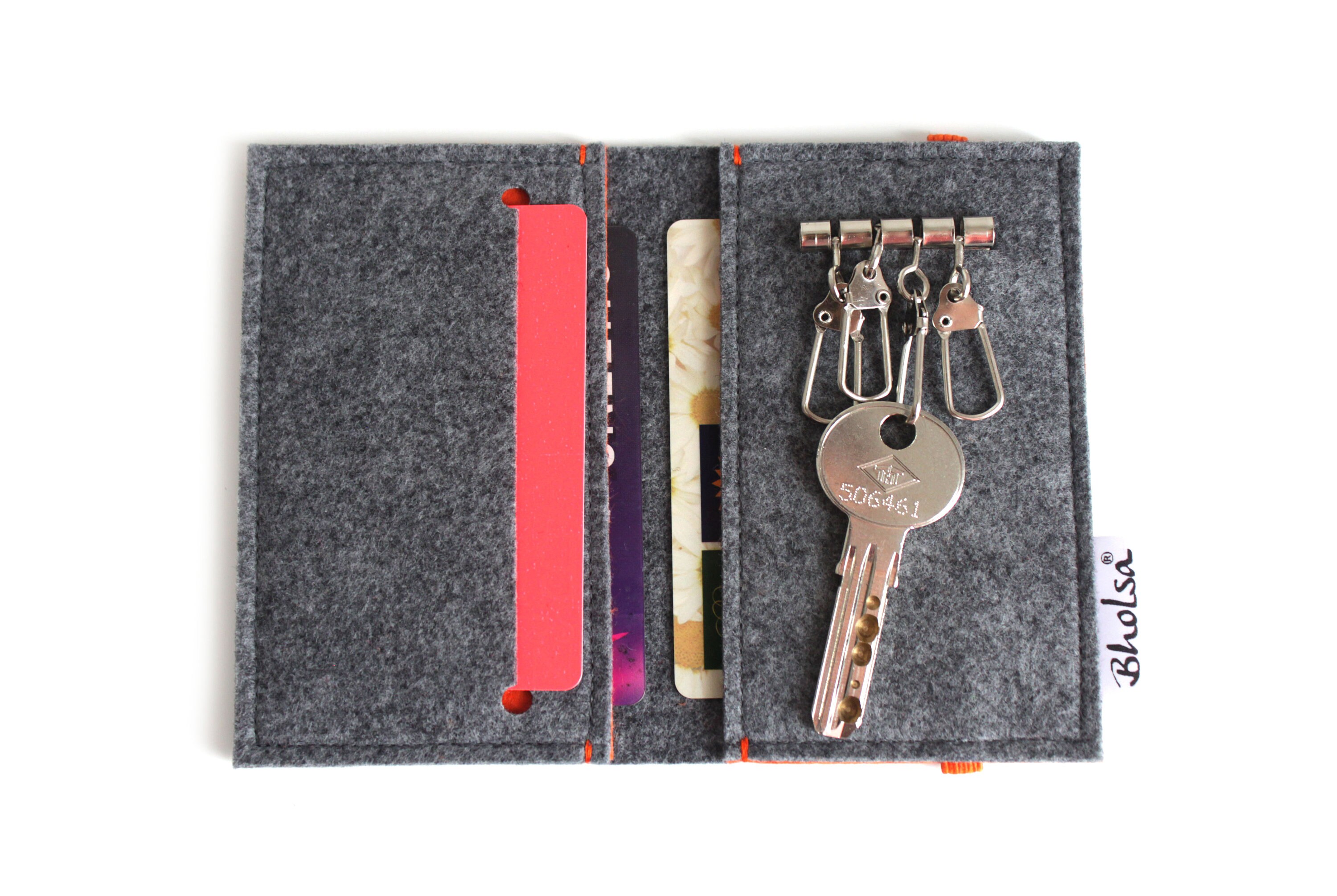 Card Holder / Keyring Felt Wallet / Keyring Key Holder