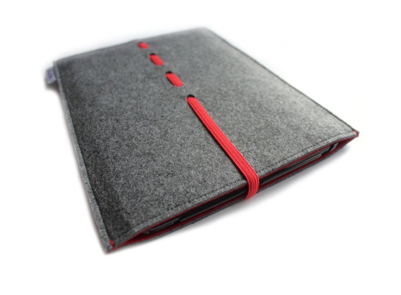 Charcoal Grey /& Red Wave Collection iPad Mini 5 Sleeve iPad Mini 5 Sleeve Case iPad Mini 5 Case Sleeve Felt Case iPad Mini 5