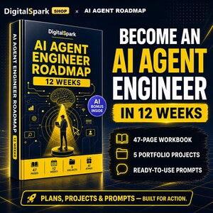 AI Agent Engineer Roadmap 2026 — 12-Week Workbook with 5 Portfolio Projects, Career Guide PDF