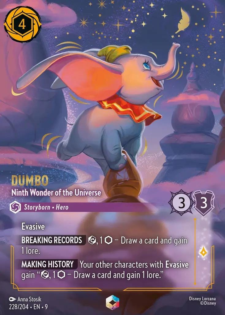 EPOCH Disney Classics DUMBO カード Dumbo Lorcana Card - Etsy