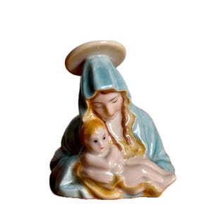 Vintage Orlik Austria Porcelain Madonna & Child Figurine – Rudolf Podany Signed Art Deco Religious Sculpture - Rare