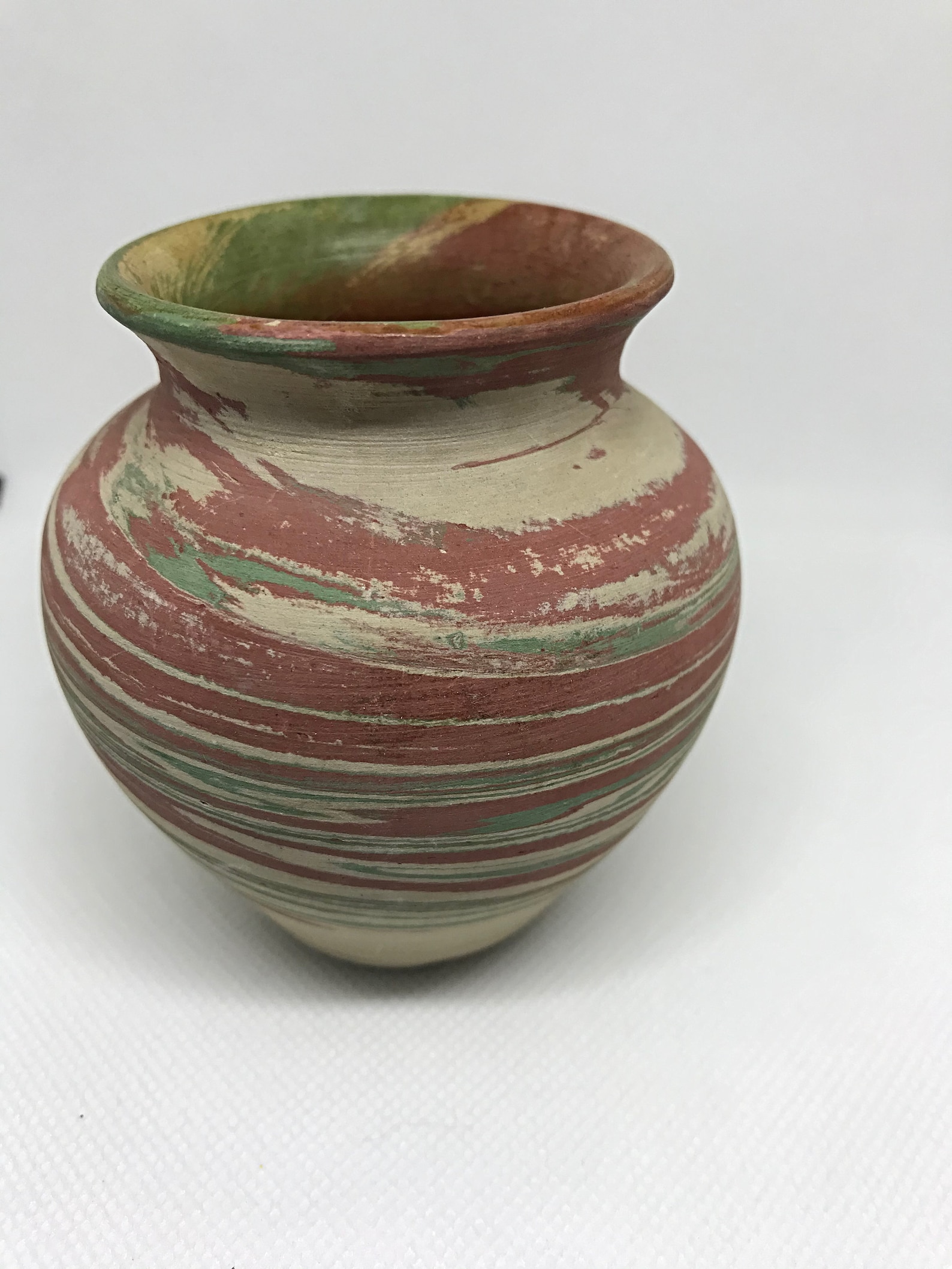 Vintage Silver Springs Pottery Florida Mission Swirl Vase Etsy