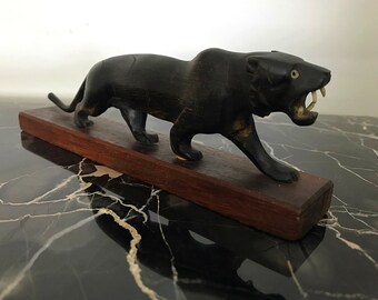 Vintage黒豹(BLACK PANTHER）ブロンズ　オブジェ Vintage黒豹(BLACK PANTHER）ブロンズ オブジェ