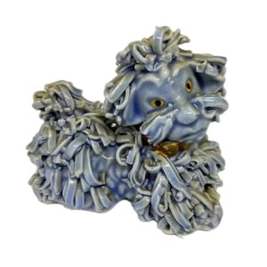Vintage Porcelain Spaghetti Poodle: Mid-Century Kitsch Decor, Numbered 52/166