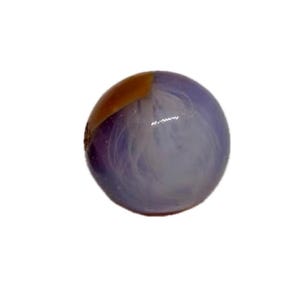 Vintage Marble - Purple & Orange Slag Marble – 5/8&quot; Akro Agate Style – 1930s Glass Toy USA