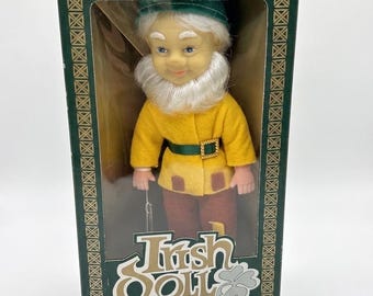 Vintage Irish Leprechaun Doll, Traditional Folklore Collectible, Made Ireland (1992)