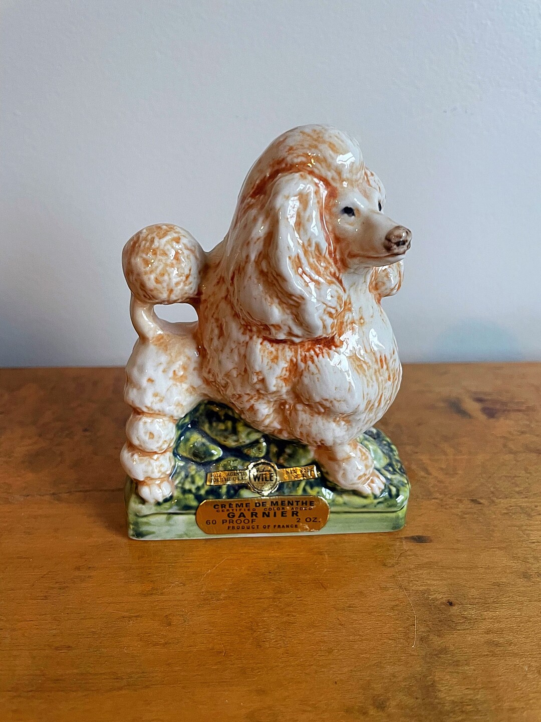 Vintage Poodle Decanter Garnier Liqueurs 1972 Poodle Dog Annee Made in