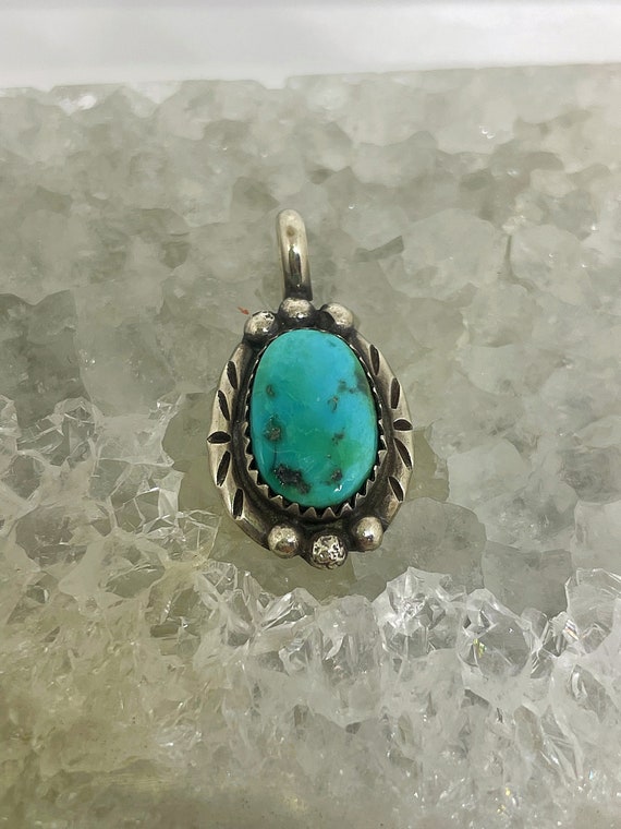 Vintage Navajo Sleeping Beauty Turquoise Pendant -