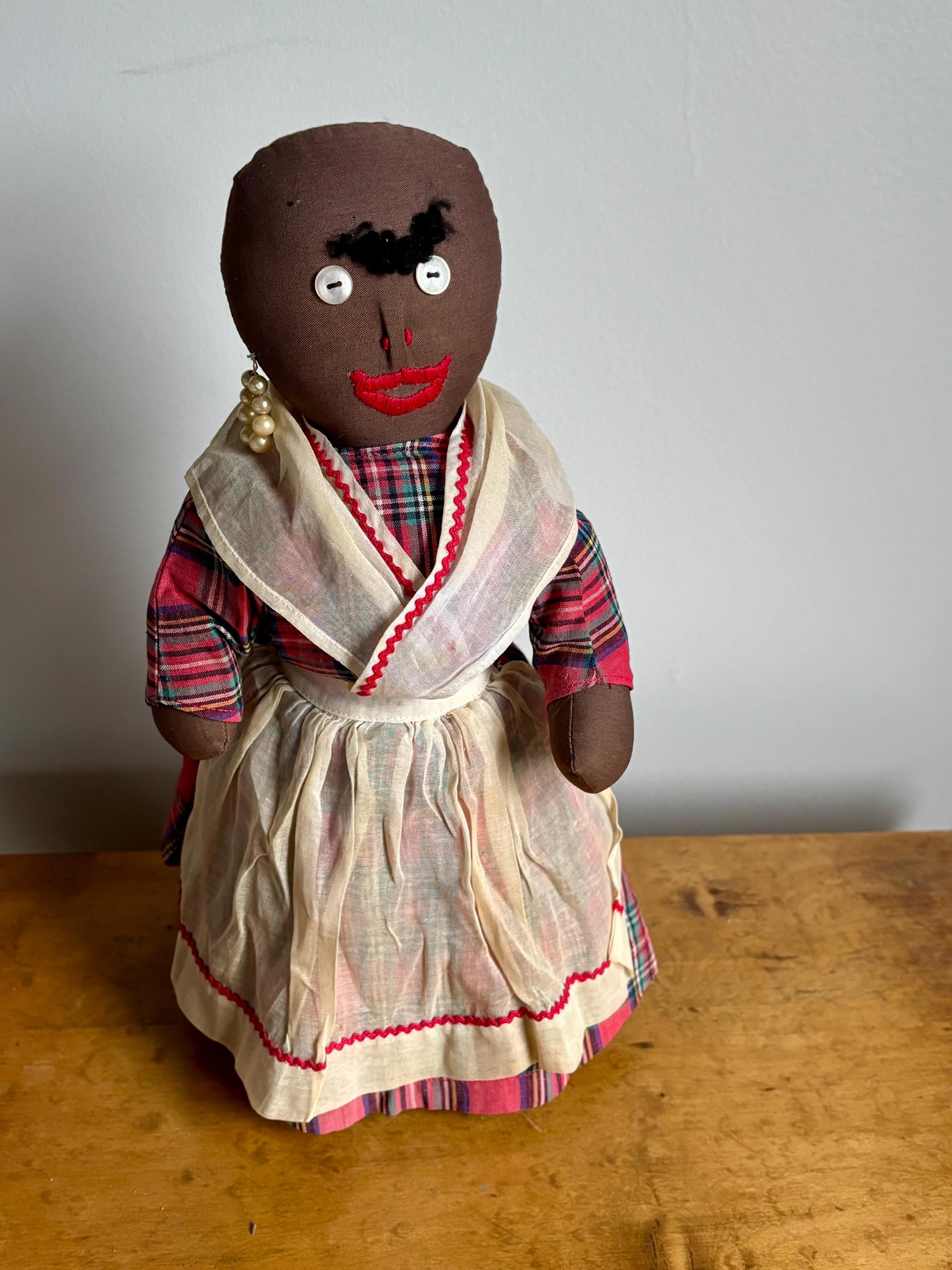Vintage African American Folk Art Bottle - Handmade Figure - Rare