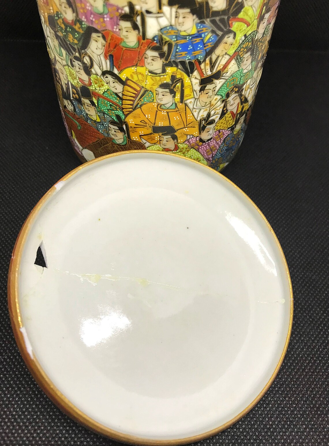 Antique Japanese Kutani Tea Cup With Lid Wedding Tea Cup Saiji Etsy