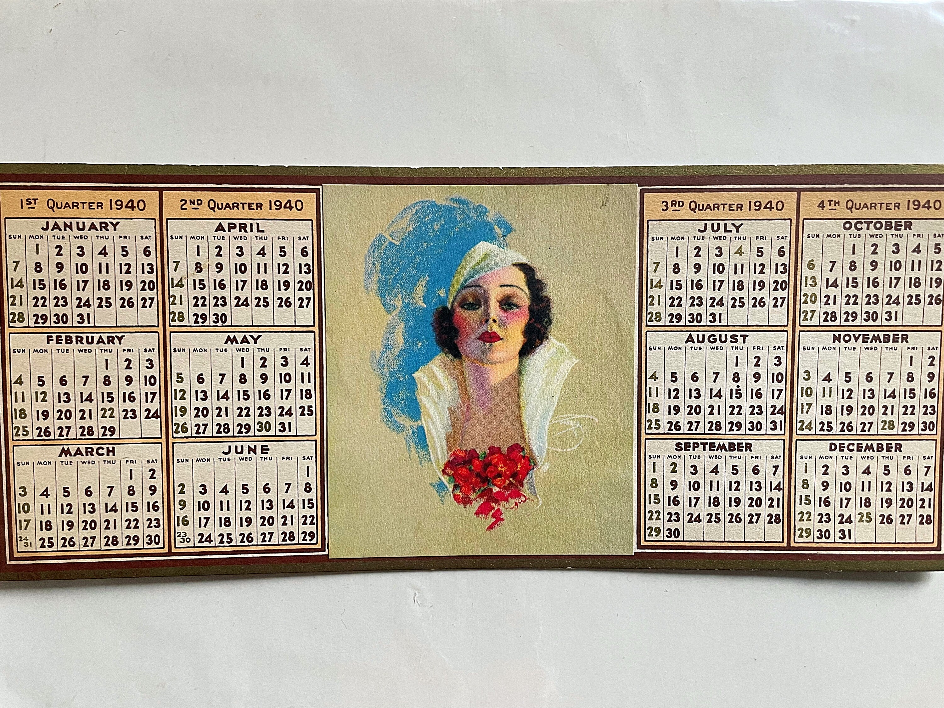 ヴィンテージ 卓上カレンダー 〜1940年代 Vintage Calendar