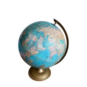 Vintage Cram’s Imperial World Globe, 16” Classroom Globe, Mid-Century Educational and Decorative Globe, Retro Home Decor, Teacher Gift