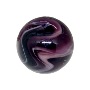 Vintage Purple Swirl Glass Marble: Akro Agate Style Shooter