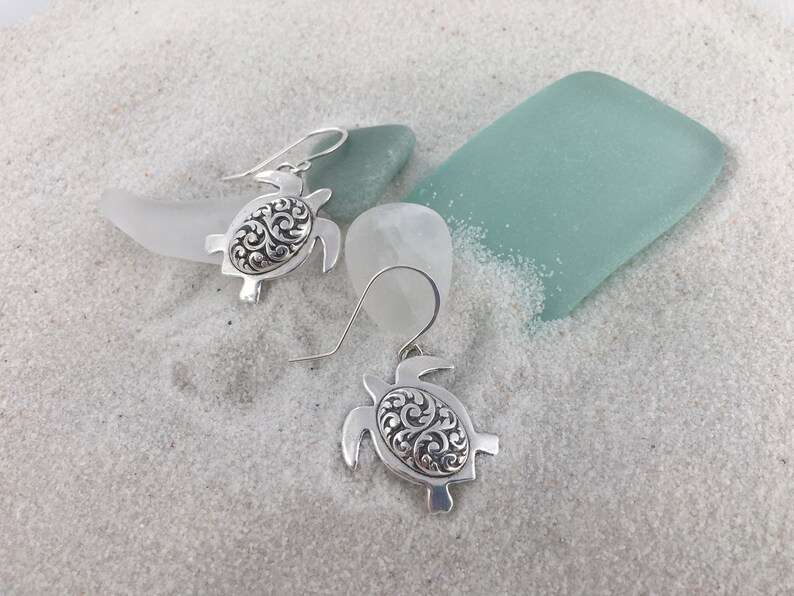 Pendientes de tortuga marina pendientes de tortuga cabeza de image 0