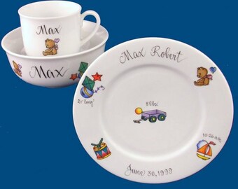 baby boy dinner set