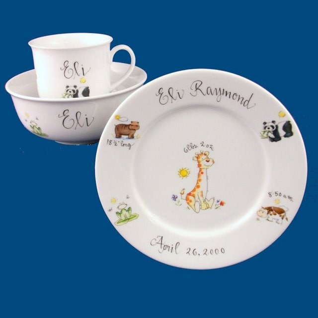 Personalized baby dinnerware sets discount