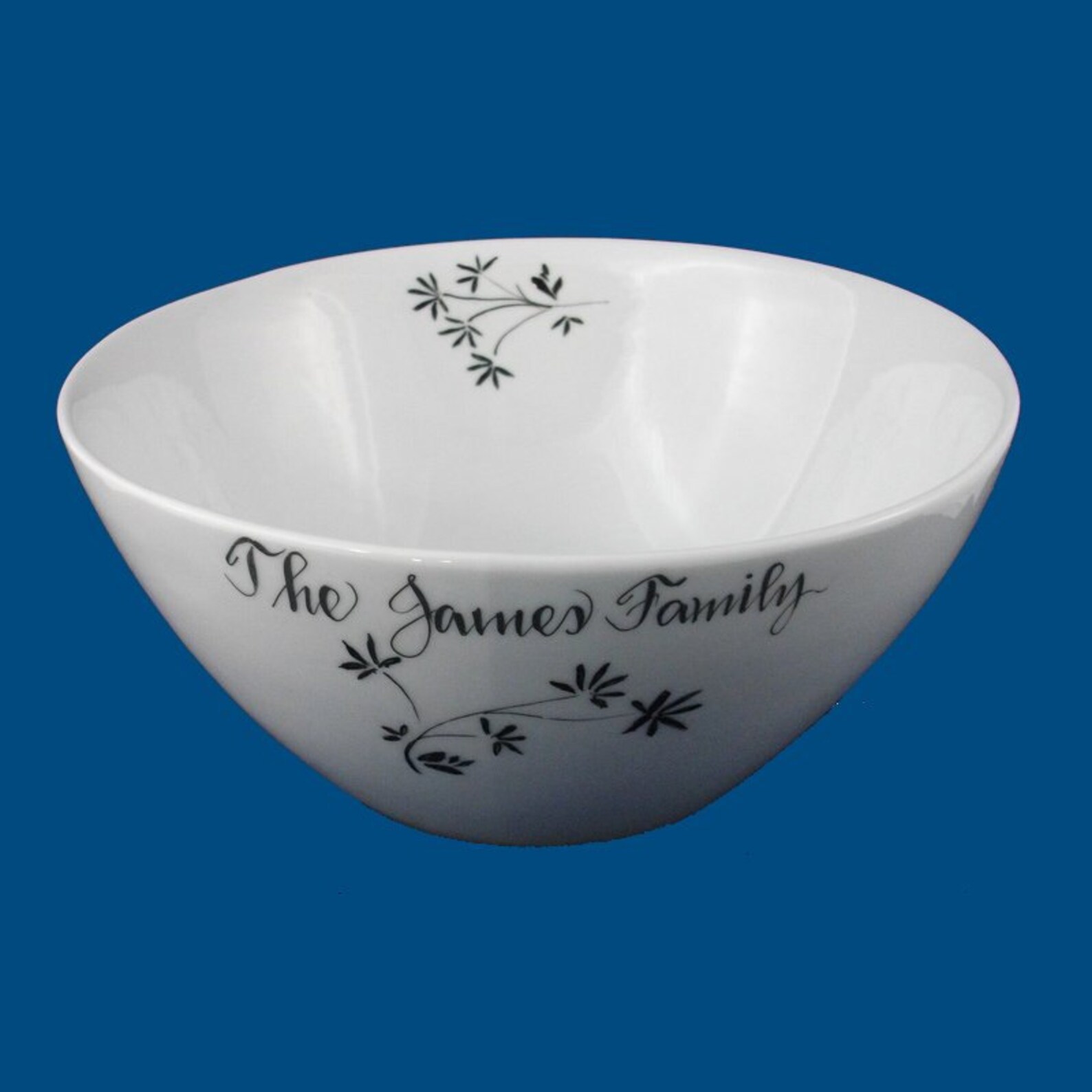 Personalized Porcelain Tilted Serving Bowl Etsy