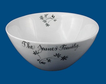 Personalized Porcelain Tilted Serving Bowl