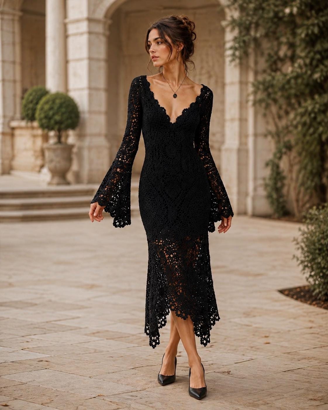 geisha designs asymmetrical lace mix slip maxi dress Asymmetric Size:3/M - 32D 32DD 34D 36C 100% Cotton lengthy side Four-way stretch Women Bodycon Long Sleeve