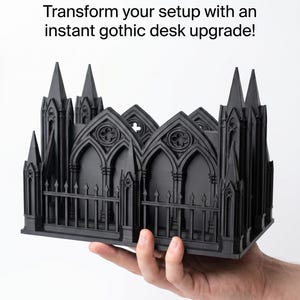 Gothic Nintendo Switch Dock | Gothic Castle Switch Stand | Nintendo Switch OLED Dock Cover | Gamer Desk Decor | 3D Printed Gift